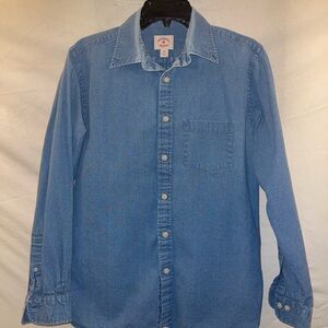Brooks Brothers M Chambray Cotton Poplin Button Down Shirt